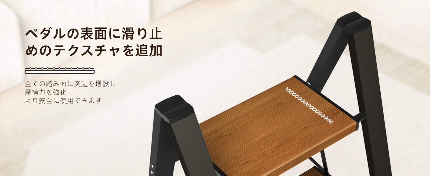 滑り止めペダルを広くします