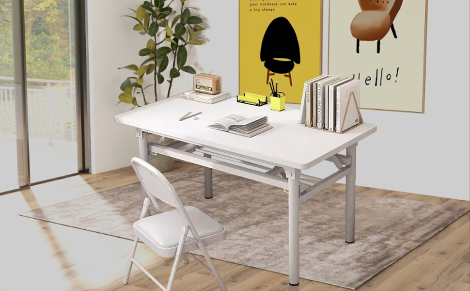 Mrsanmu 31.5 Inch Foldable Computer Desk, Small Folding