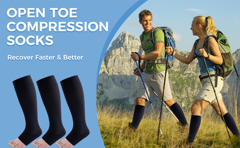 Open Toe Compression Socks 