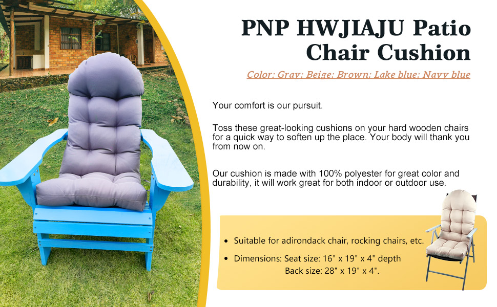 PNP HWJIAJU Set of 2 Patio Chair Cushion for Adirondack