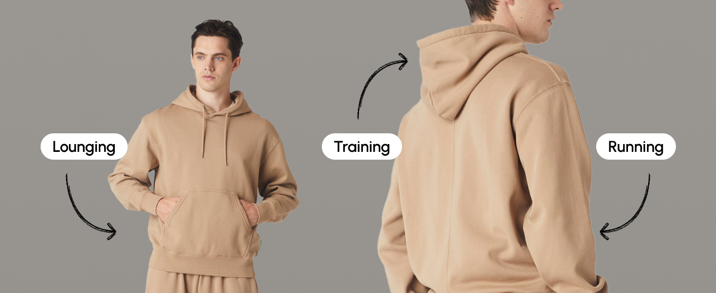 Future Planet Mens Globe Premium French Terry Lined Soft Cotton Pullover Hoodie Sweatshirt