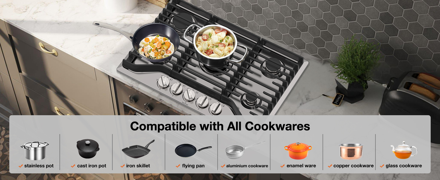Compatible with All Cookwares