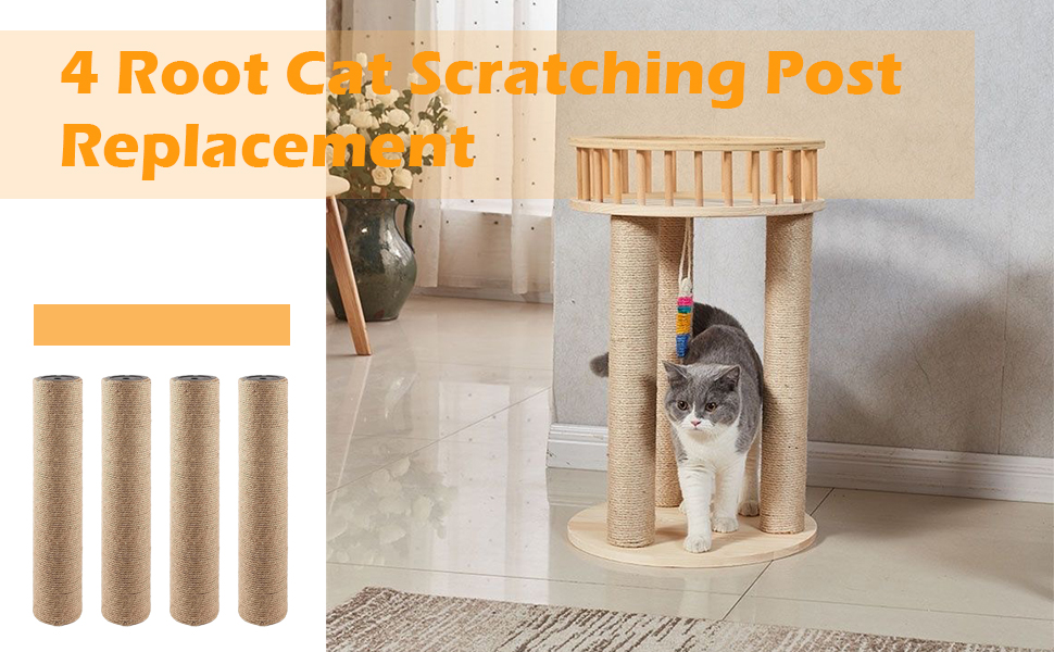 MUYG 4 Pcs Cat Scratching Post Replacement for Indoor 15.7