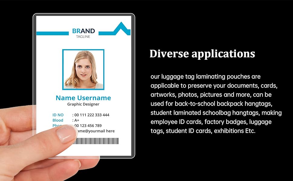 100 Pack 3x5 Index Card Laminating Pouches File Card Laminating Pouches 5 Mil Heat