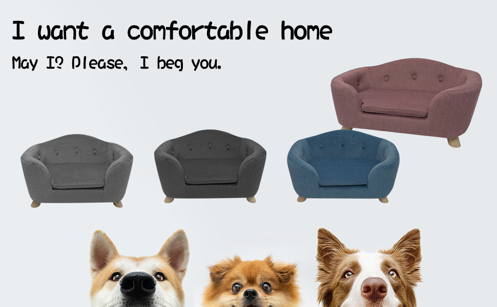 SHAVI Pet Sofa Dog Couch for Small Pet Dog and Cats, Low