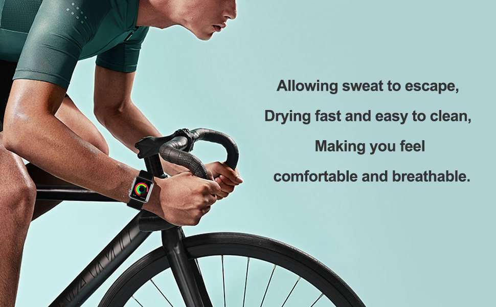 Sport Loop Band Compatible with Apple Watch Band 38mm 40mm 41mm 42mm 44mm 45mm Series 7 6 5 SE 4 3