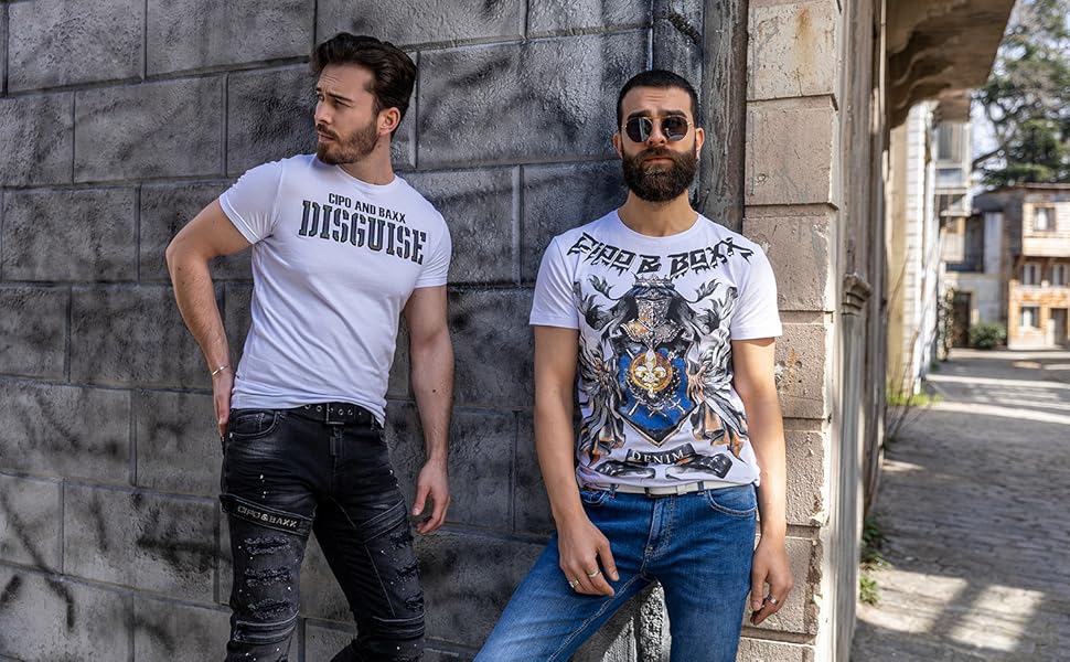 Cipo & Baxx Herren Prägedruck Print T-Shirt Kurzarm Trendig Design für Jünglinge CT737 33f2efc9 4c74 4d27 9e90 03e1aef1735b. CR0,0,1500,928 PT0 SX970 V1