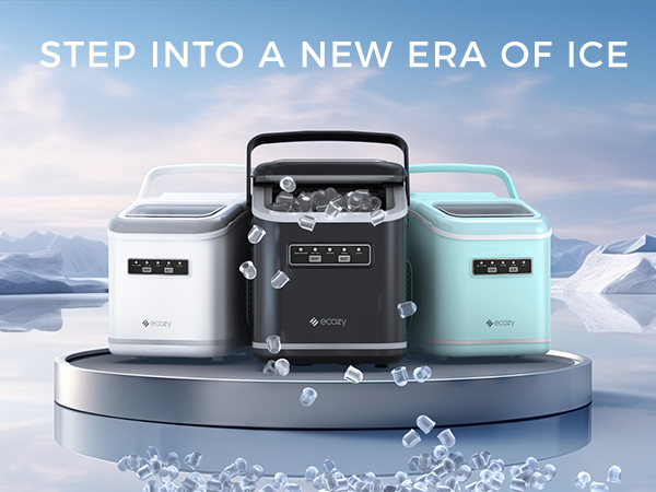 Amazon.com: Ecozy Countertop Ice Maker, Portable, Self