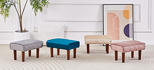 footrest ottoman velvet footstool