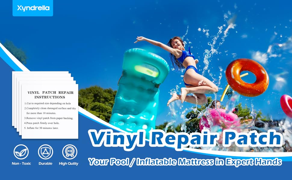 20 Pack of PVC Air Mattress Repair Patch Kit, Premium Pool