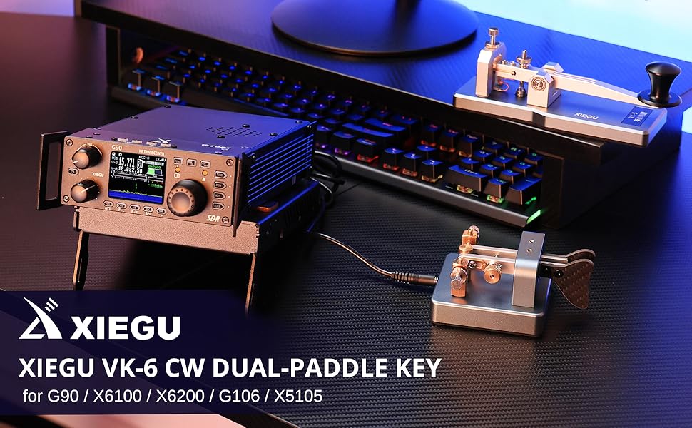Amazon.com: XIEGU VK-6 Iambic CW Morse Code Key, Dual Paddle