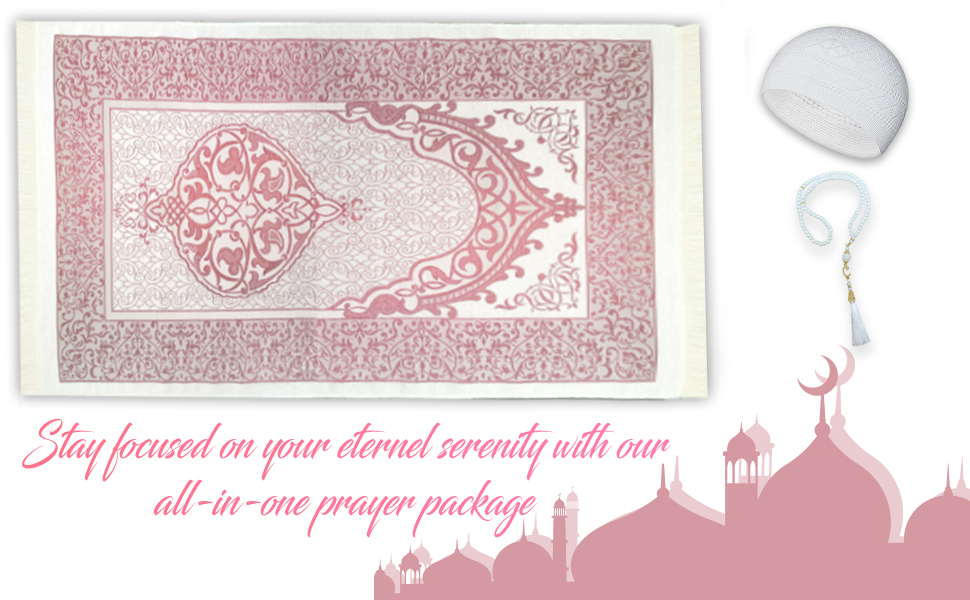 pink prayer mat set