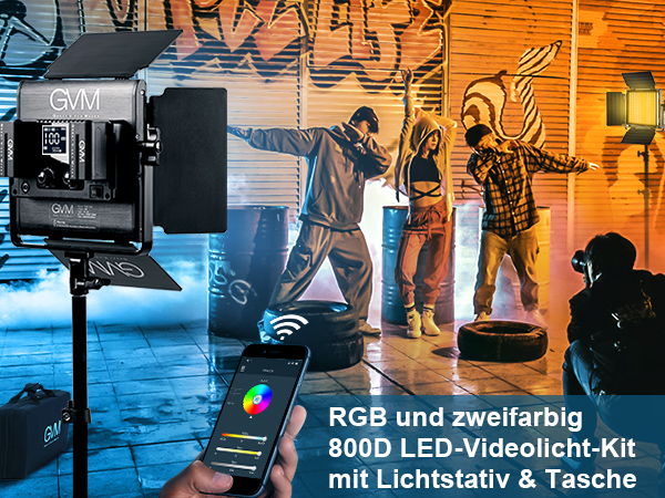 GVM RGB LEDビデオライト アプリコントロール付き撮影用照明 800D Amazon.com : GVM RGB LED Video Light, 800D Studio Light with