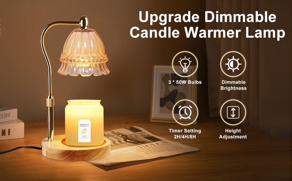 Candle Warmer Lamp, Candle Warmer with Timer, Candle Lamp