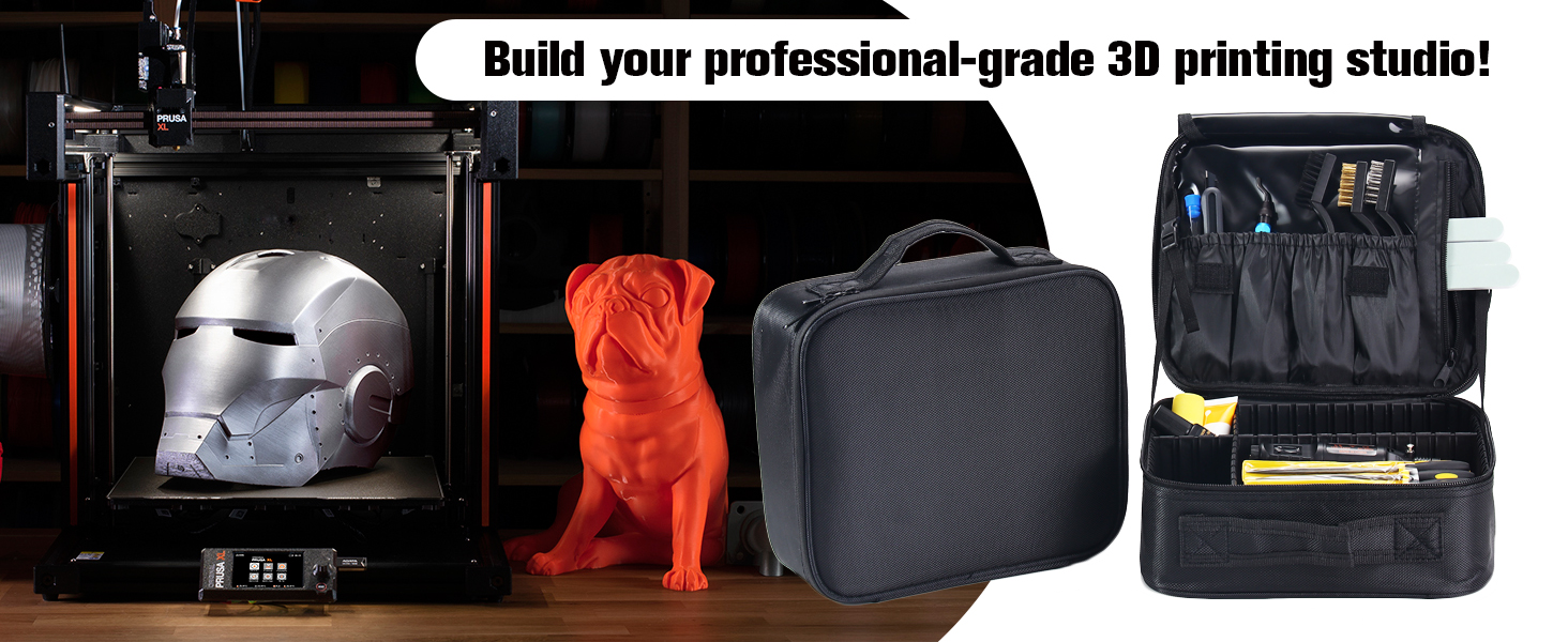 3D Printer Tools Kit with Tool Organizer Bag,3D Printing Essential Accessories, Nozzle Cleaning Kit, Deburring Tool & Scraper for 3D Printing Maintenance - Removing, Smoothing, and Finishing 16 3d printing nozzle unclogging 3d printer glue sticks 3d print glue 3d printer filament