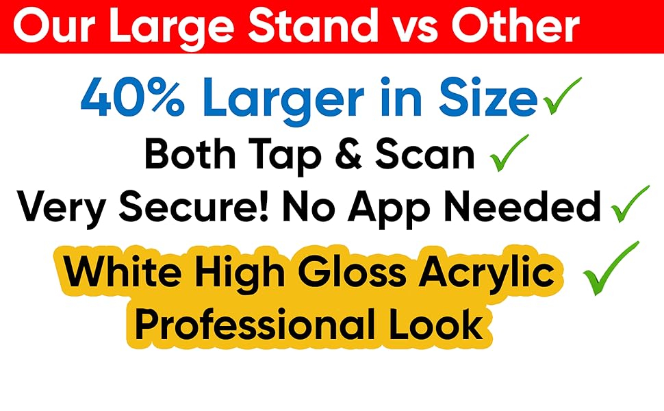 Yelp Review Stand (1 Stand) Large Size Reusable Smart