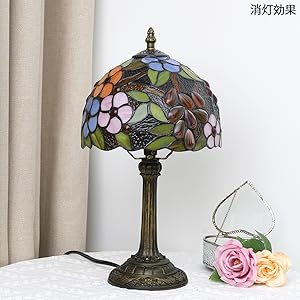 Amazon.co.jp : ティファニースタイルランプ、8インチのブドウの花の Amazon.co.jp : ティファニースタイルランプ、8インチのブドウの花の