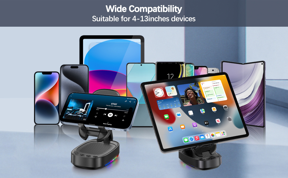 phone stand with speaker