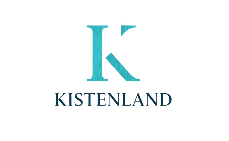 Der Text lautet „KISTENLAND“ in blauer Typografie auf weißem Hintergrund und scheint ein Markenlogo zu sein.