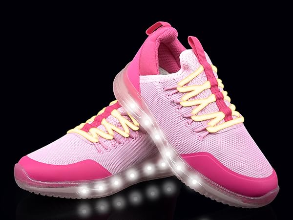 Amazon.com | YESKIS Toddler Girls Light Up Shoes Lightweight
