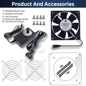Quiet Cooling FAN 80mm AC Plug Fan