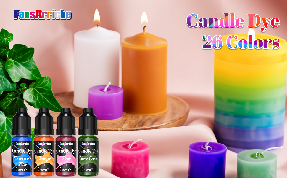 Liquid Candle Dye for Making Candles, 26 Candle Colour Dye for Candle
