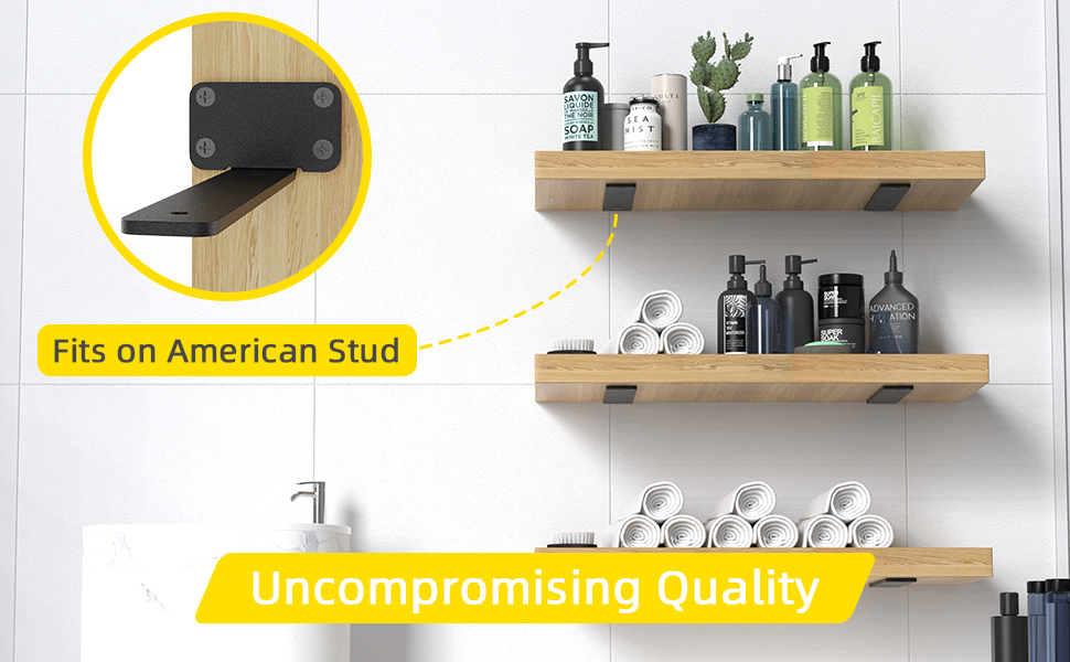 Bloazzup 6 Pack Floating Shelf Bracket Heavy Duty Shelf