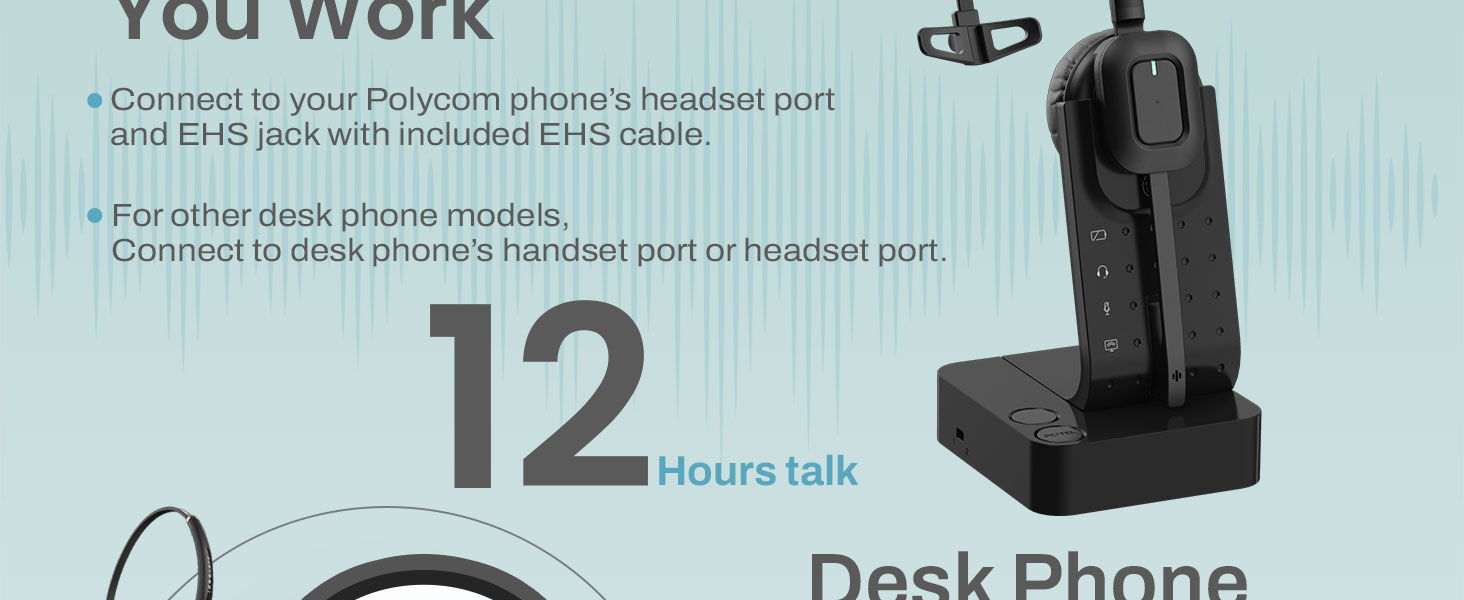 INNOTALK Pioneer Polycom wireless headset
