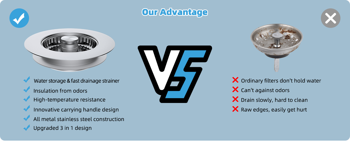 SUS304 Pop up kitchen sink stopper