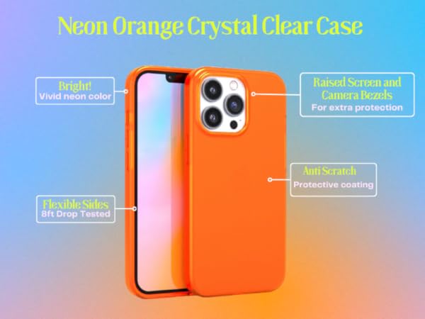 Amazon.com: Felony CASE - iPhone 13 Pro Neon Orange Clear