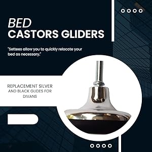 Chrome Feet Leg Castors Gliders