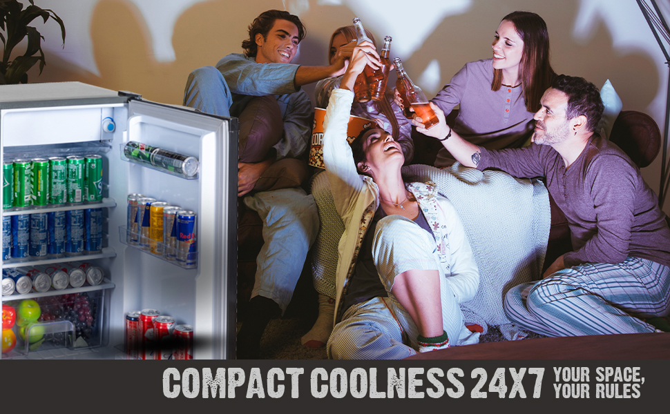 mini fridge; compact cooling