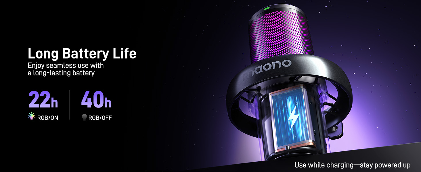 wireless usb microphone with long battery life
