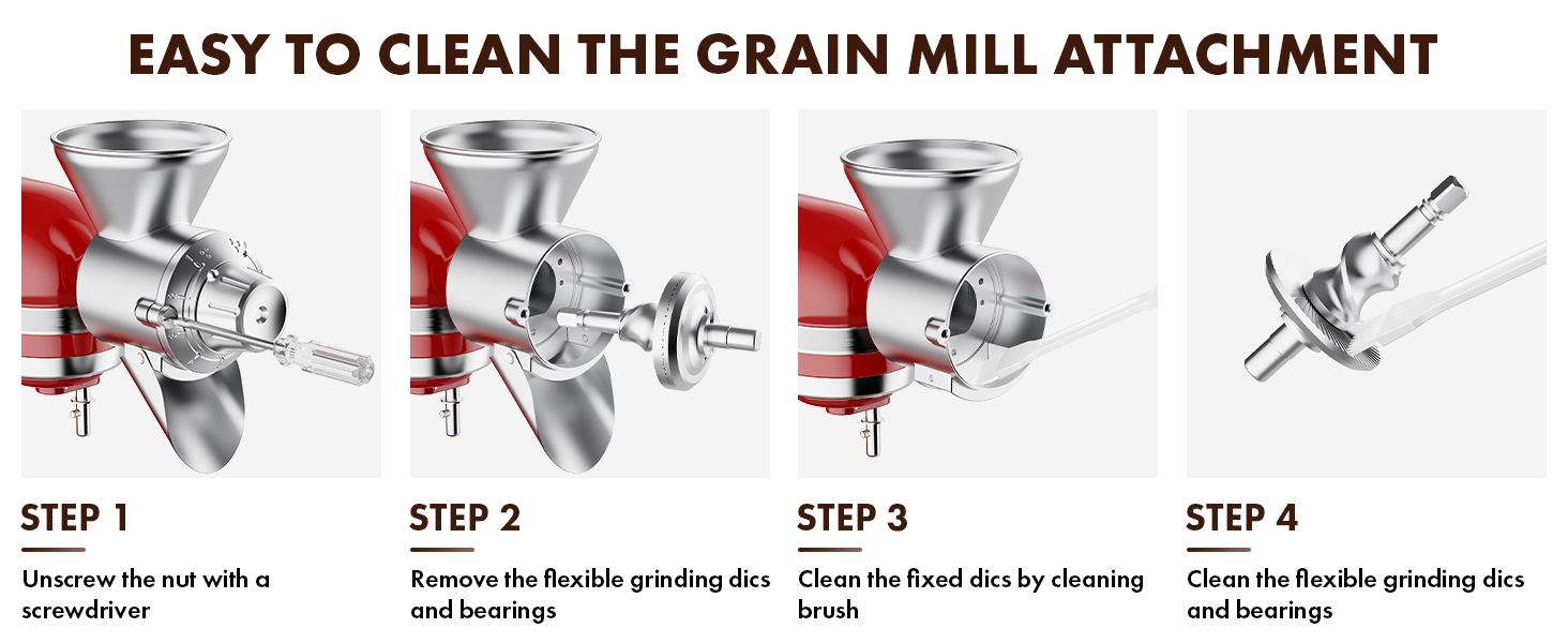grain mill for mixer