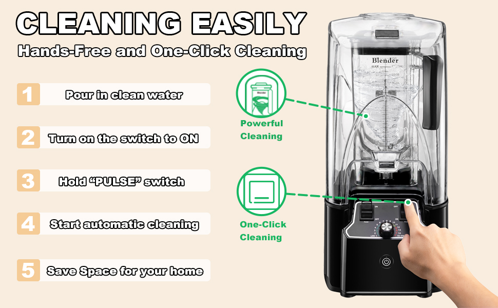 Self cleaning blender