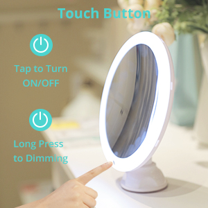 15x mirror with lights