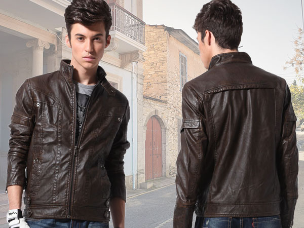 ジャケット・アウター ok.soon faux leather half coat Women's Faux Leather Short Coat Lapel Jacket Slim Fit Motor