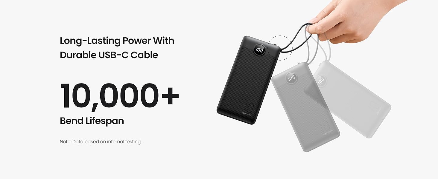 Durable cable, 10,000+ bend life