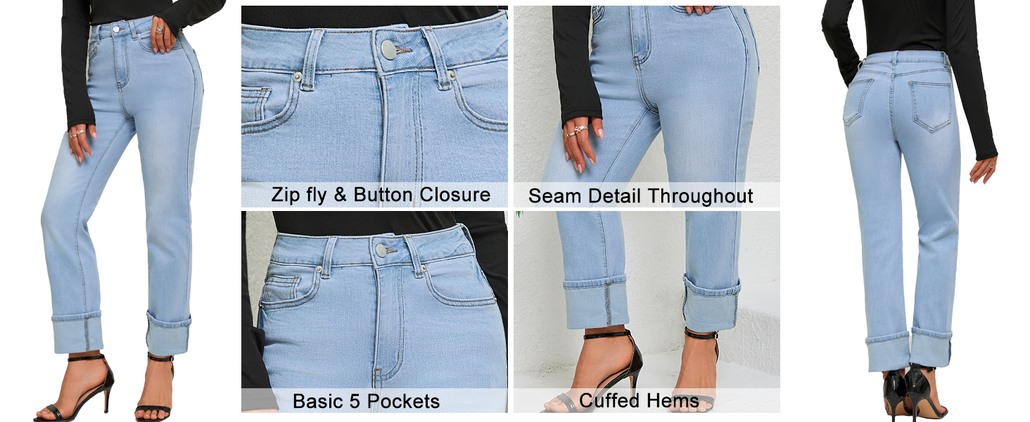 Straight Leg Jeans for Women