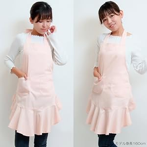 Amazon.co.jp: [ベリーベリー] フリルエプロン 無地 かわいい おしゃれ