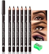 FeiCuiYun 6Pcs Eyebrow Pencils for Women, Wooden Hard-Core Dark Brown Eyebrow and Eyeliner Pencil...