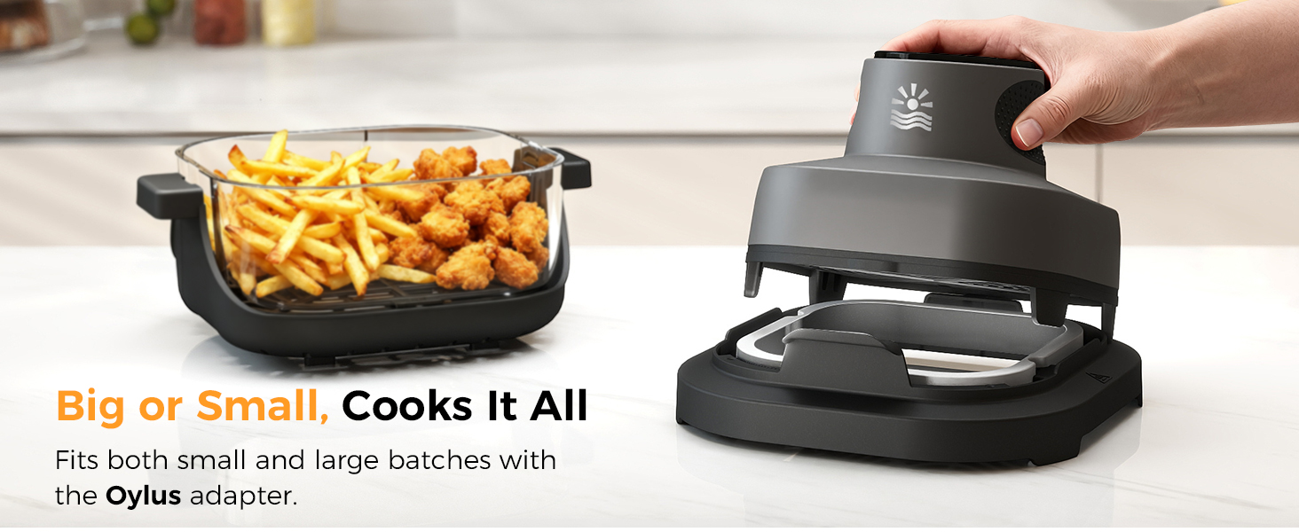 Oylus 4-in-1 Portable Glass Air Fryer