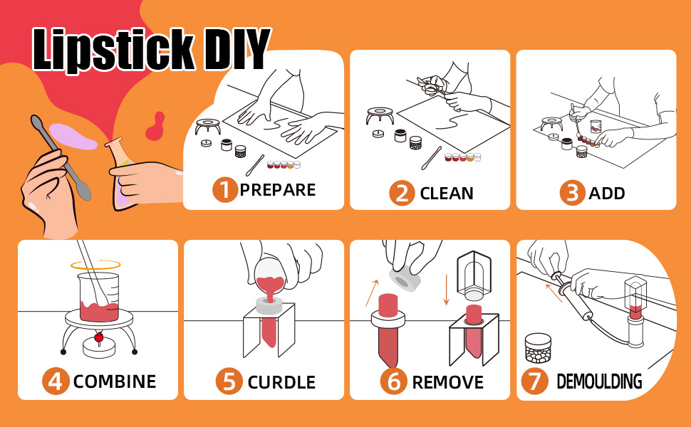 MYMERRY DIY Lipstick Making Kit,All Natural Lipstick Maker