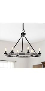 wagon wheel chandelier