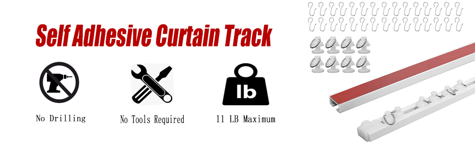 Self Adhesive Curtain Track