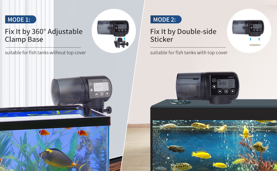 Distributeur automatique de nourriture pour aquarium Capacité 200 ml Avec minuterie