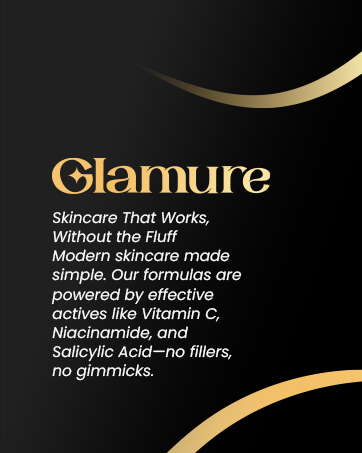Glamure 10% Vitamin C Face Serum 4% Niacinmide and 1% Hyaluronic Acid, flashing skin, hydrating and hydrating serum, anti-dulaness for men and women, 30ml Skin care that works