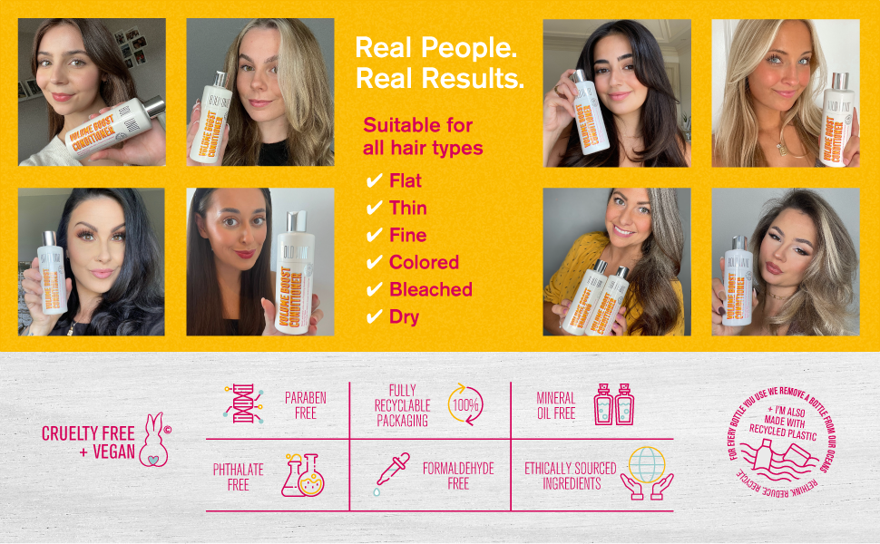 BOLD UNIQ Volumizing Conditioner Lightweight Hair Thickening Conditioner For Fuller Looking