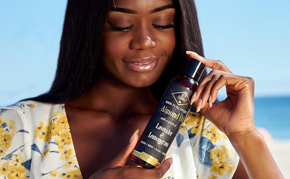 Almond Oil for Skin Body Oil for Women Blend w/Lavender