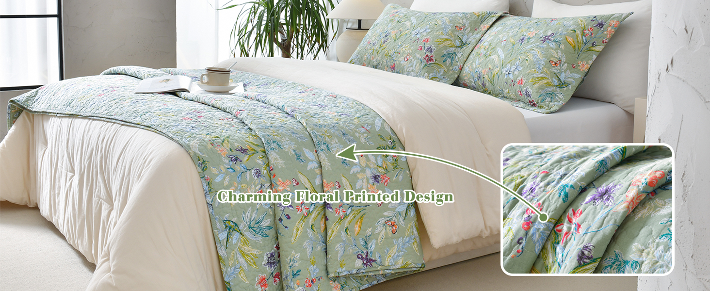 QSH Green Floral Quilt Oversized King Bedding Set for Couple
| 100% Cotton Extra Wide Green Floral Quilt Coverlet Ki 3437ff9e C50c 435c 9857 B4ac11c13729. CR0,0,1464,600 PT0 SX1464 V1